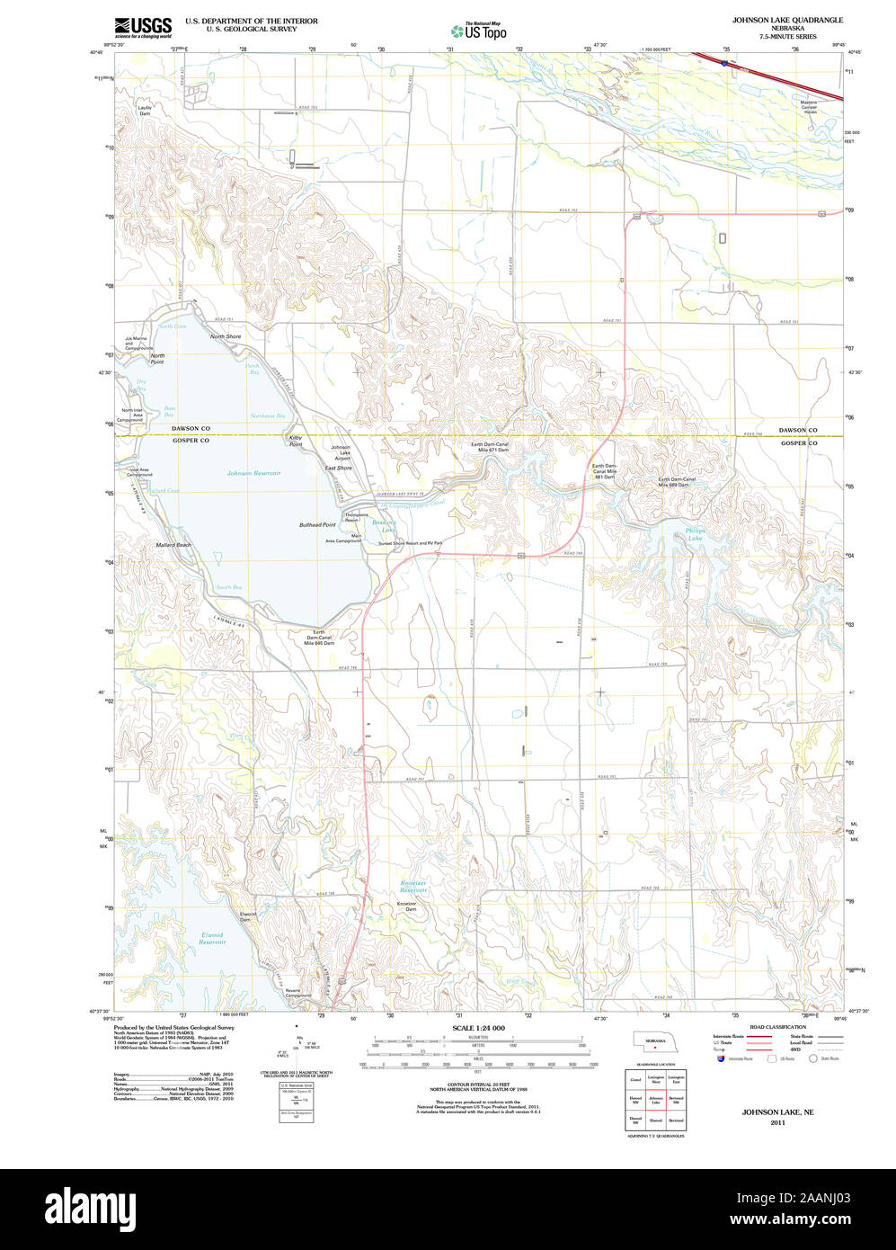 Johnson nebraska map hi-res stock photography and images - Alamy