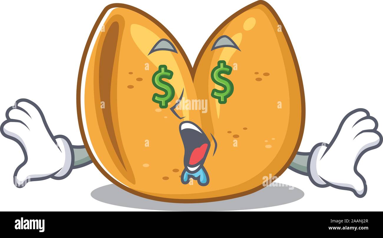 Cartoon Fortune Cookie Isolated In Money Eye Character Stock Vector Image Art Alamy