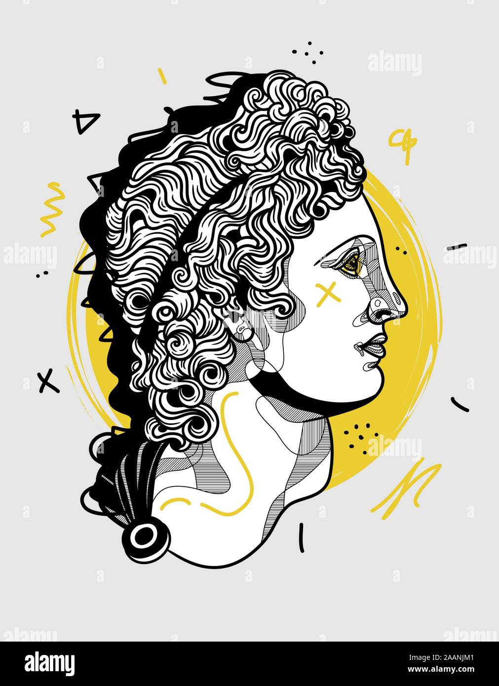 Vector lines classical hand drawn illustration Stock Vector Image & Art