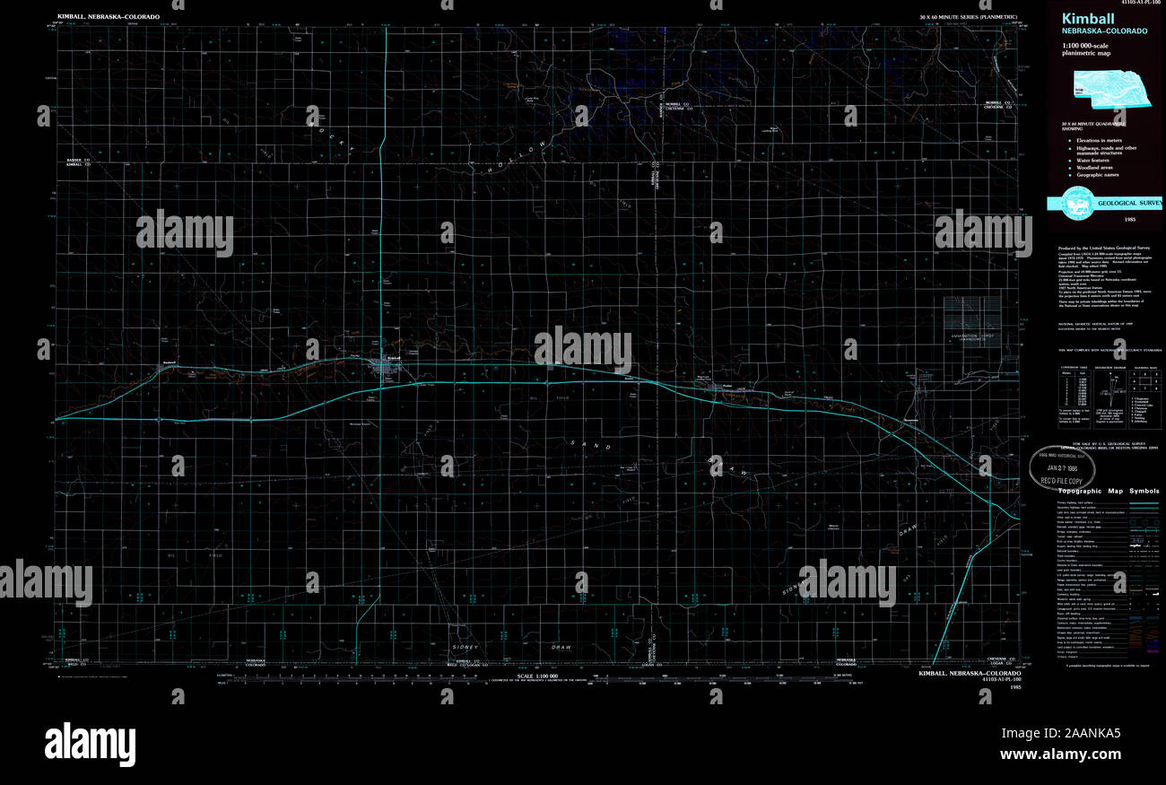 Kimball nebraska map hires stock photography and images Alamy