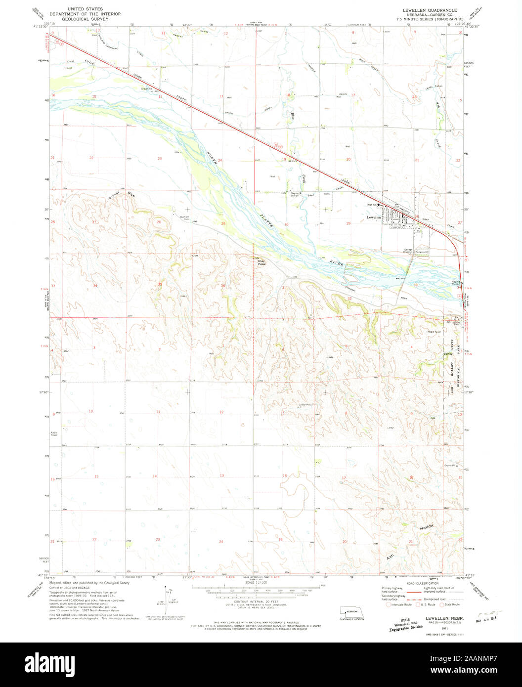 Map of lewellen hires stock photography and images Alamy