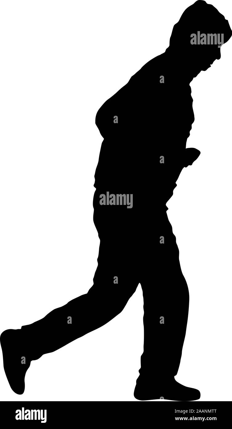 Silhouette of People Standing on White Background. Stock Vector