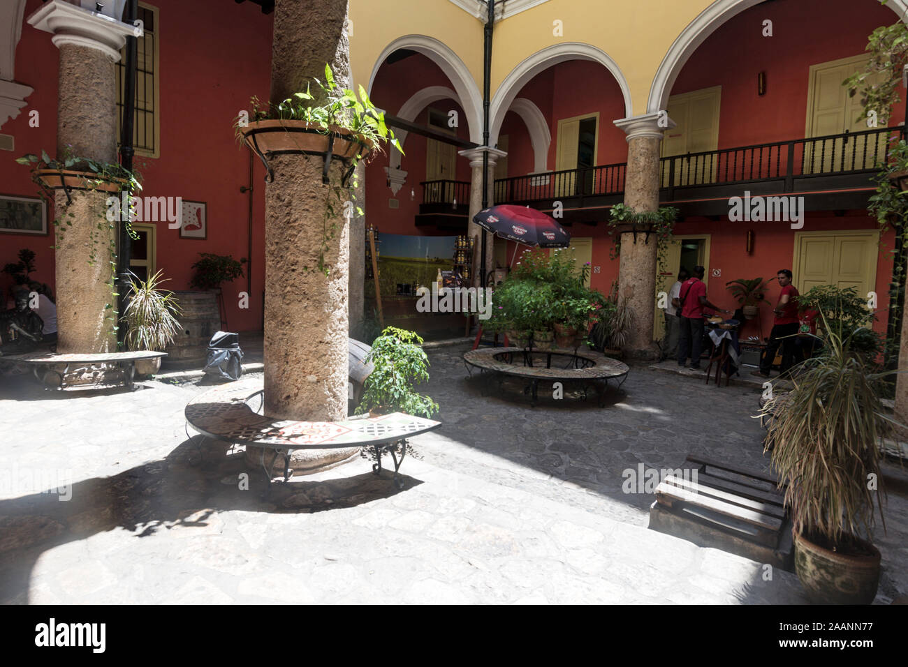 Inner courtyard at the Museo del Ron Havana Club ( Rum museum) in the