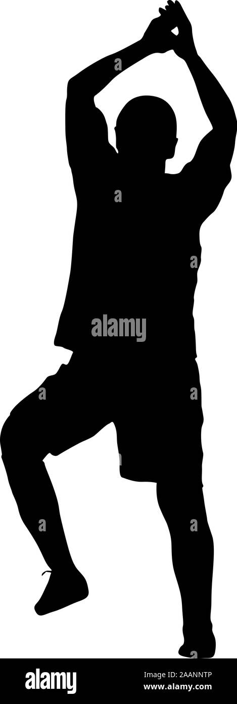 Black silhouettes man on white background. Vector illustration Stock ...