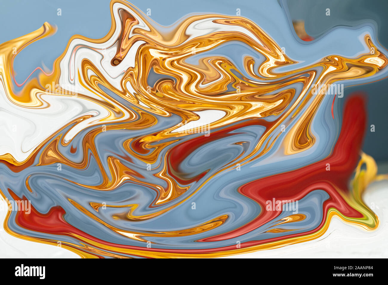 Digital abstract multicolored picture, holographic liquid effect Stock Photo