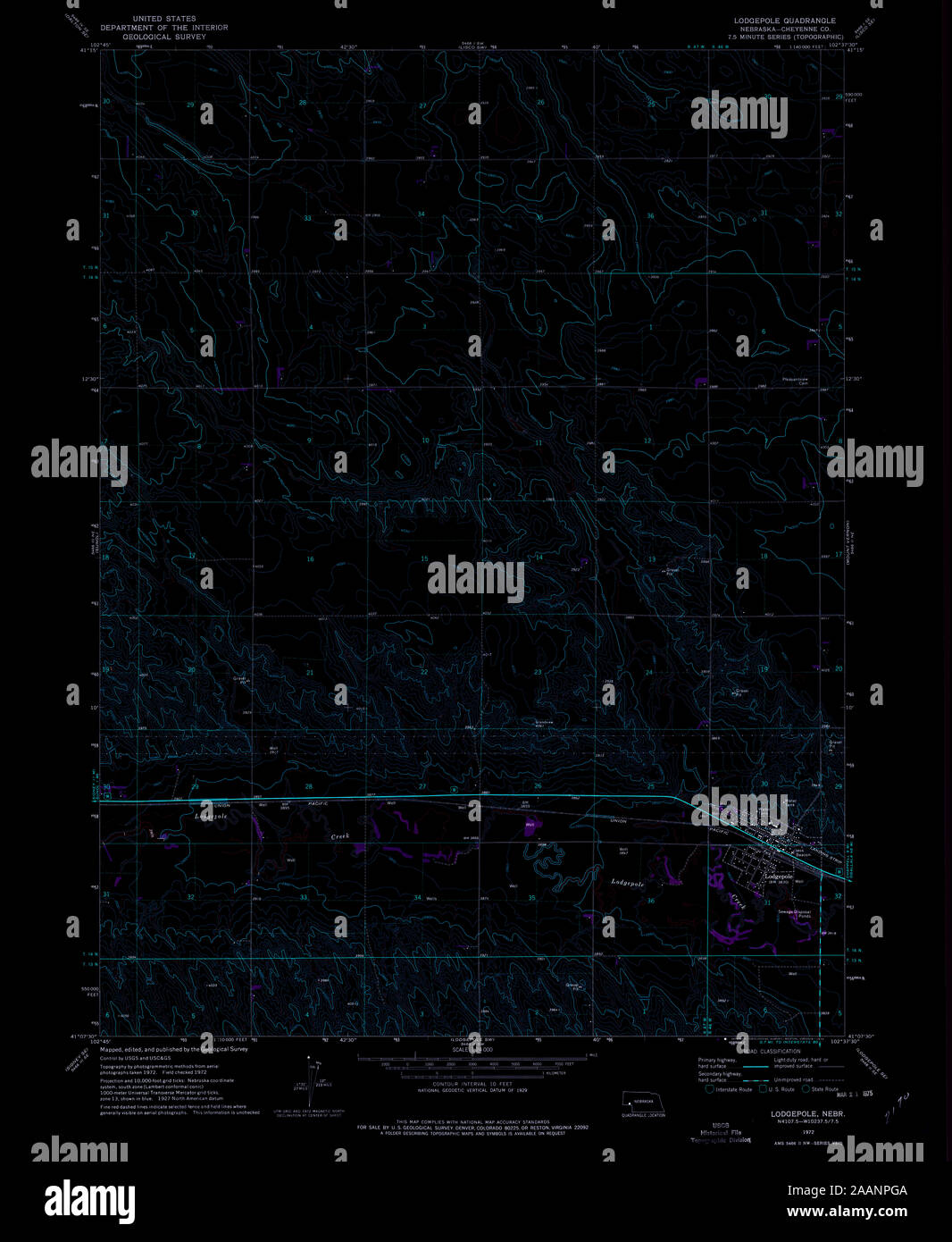 Map of lodgepole nebraska hires stock photography and images Alamy