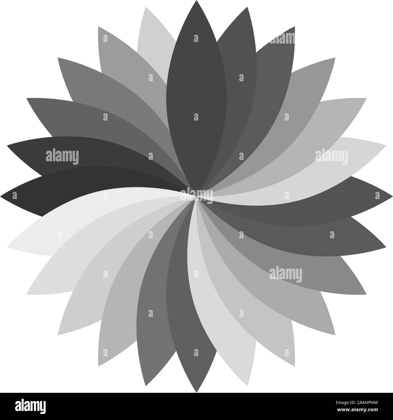 Flower color lotus silhouette for design illustration. Stock Vector