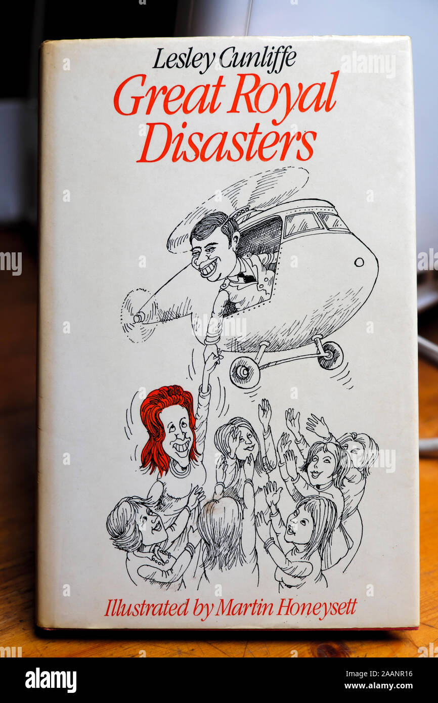 Prince Andrew cartoon on the cover of the book Great Royal Disasters by author Lesley Cunliffe London England UK  KATHY DEWITT Stock Photo
