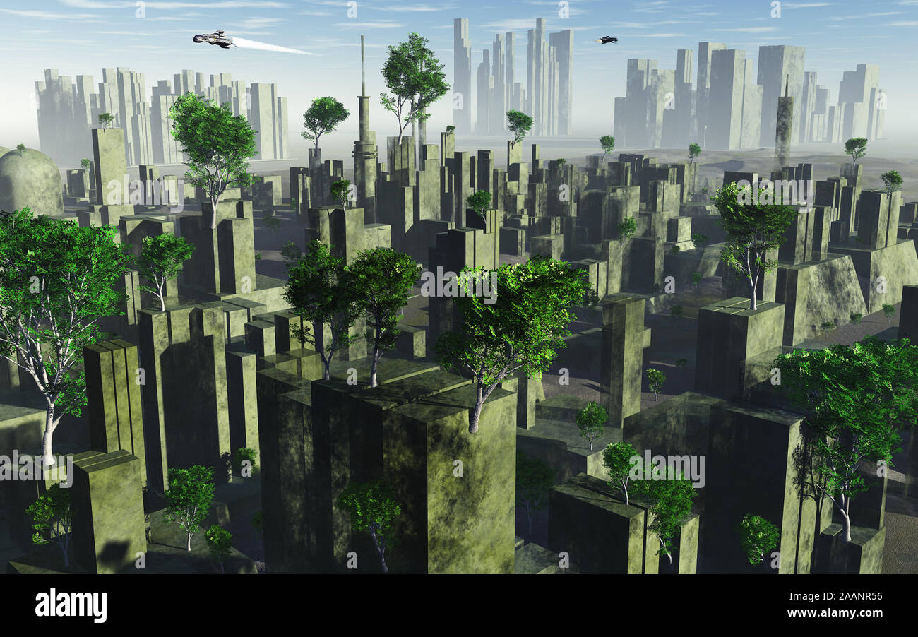 Forest City Of The Future Stock Photo Alamy