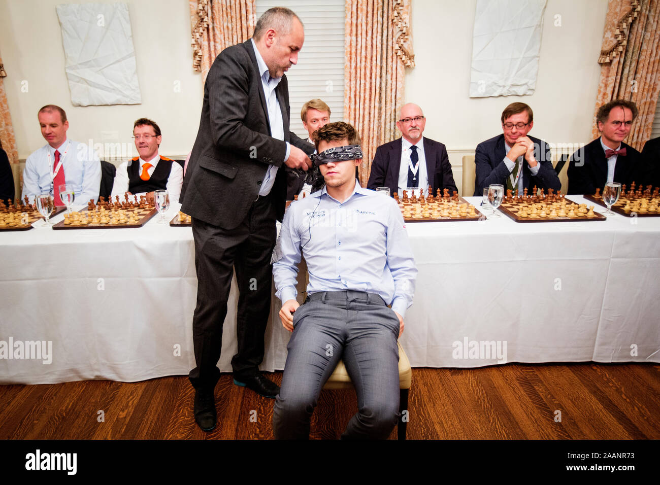 A chess event at the Loeb House at Harvard University in 2013