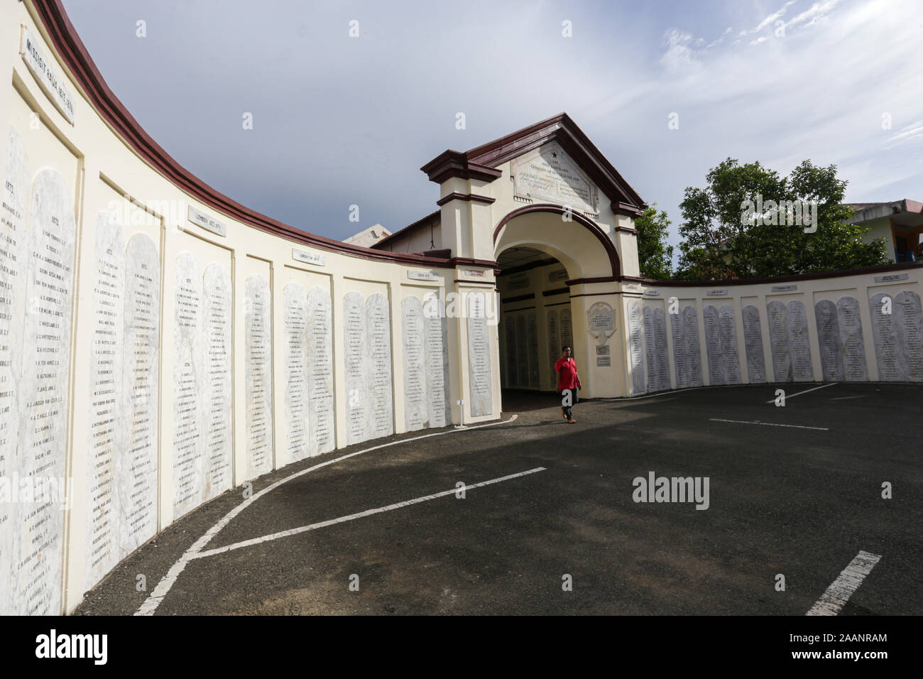 Dutch Kerkhoff Poucut Cemetery, the Dutch military cemetery located near the centre of Banda Aceh next to the Aceh Tsunami Museum. Stock Photo