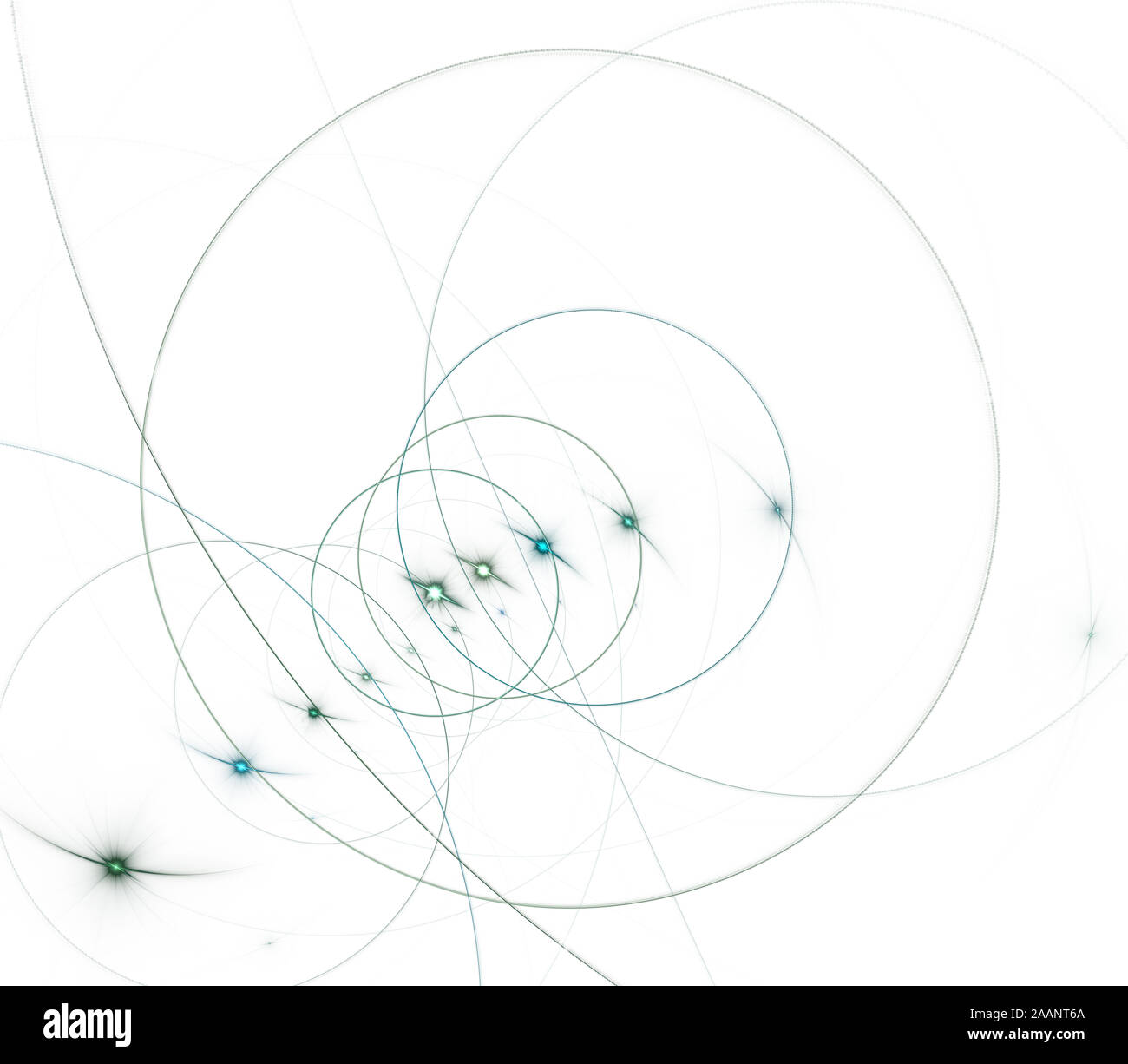 String theory. Physical processes and quantum theory. Quantum entanglement. An abstract computer generated modern fractal. Abstract fractal element in Stock Photo