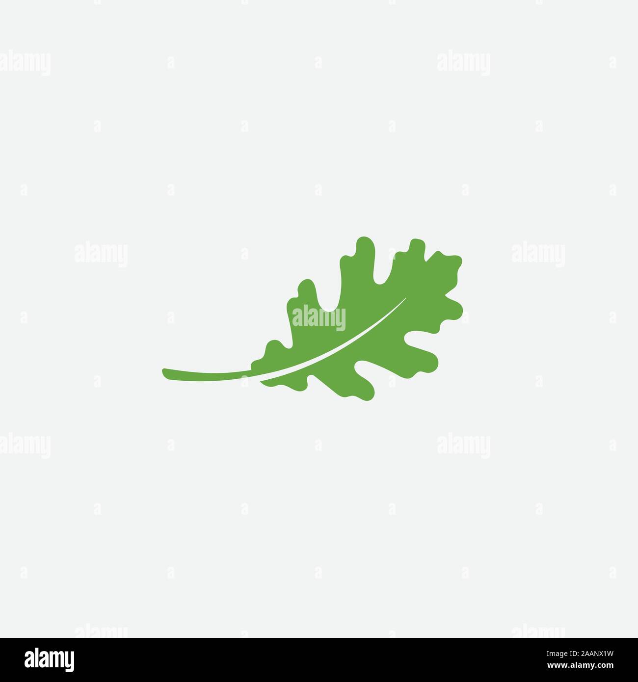 Green leaf ecology nature element vector icon, Leaf Icon, green oak leaf ecology nature element vector Stock Vector