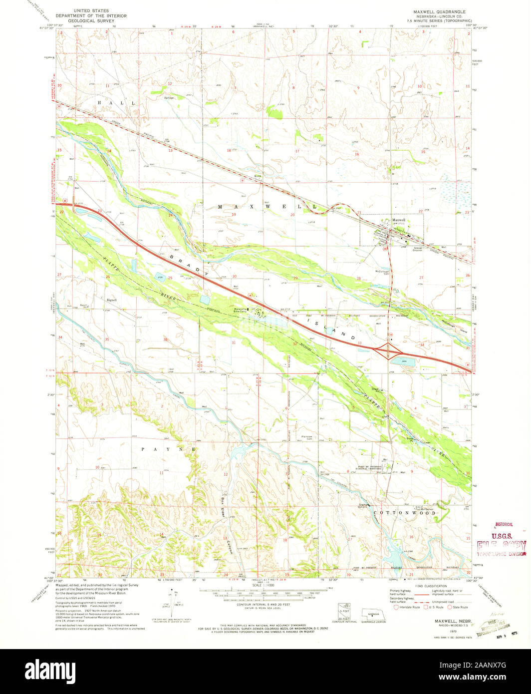 Map of maxwell nebraska Cut Out Stock Images & Pictures Alamy