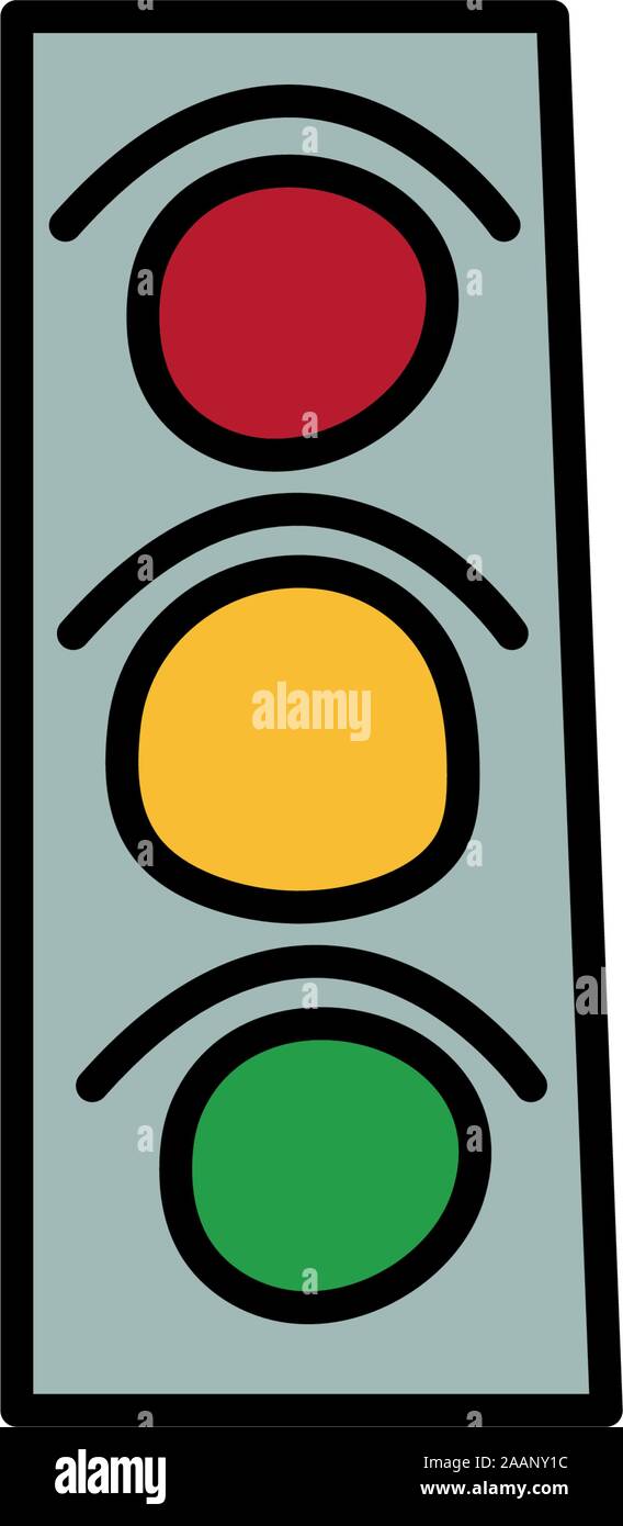 traffic light street city fill icon Stock Vector Image & Art - Alamy