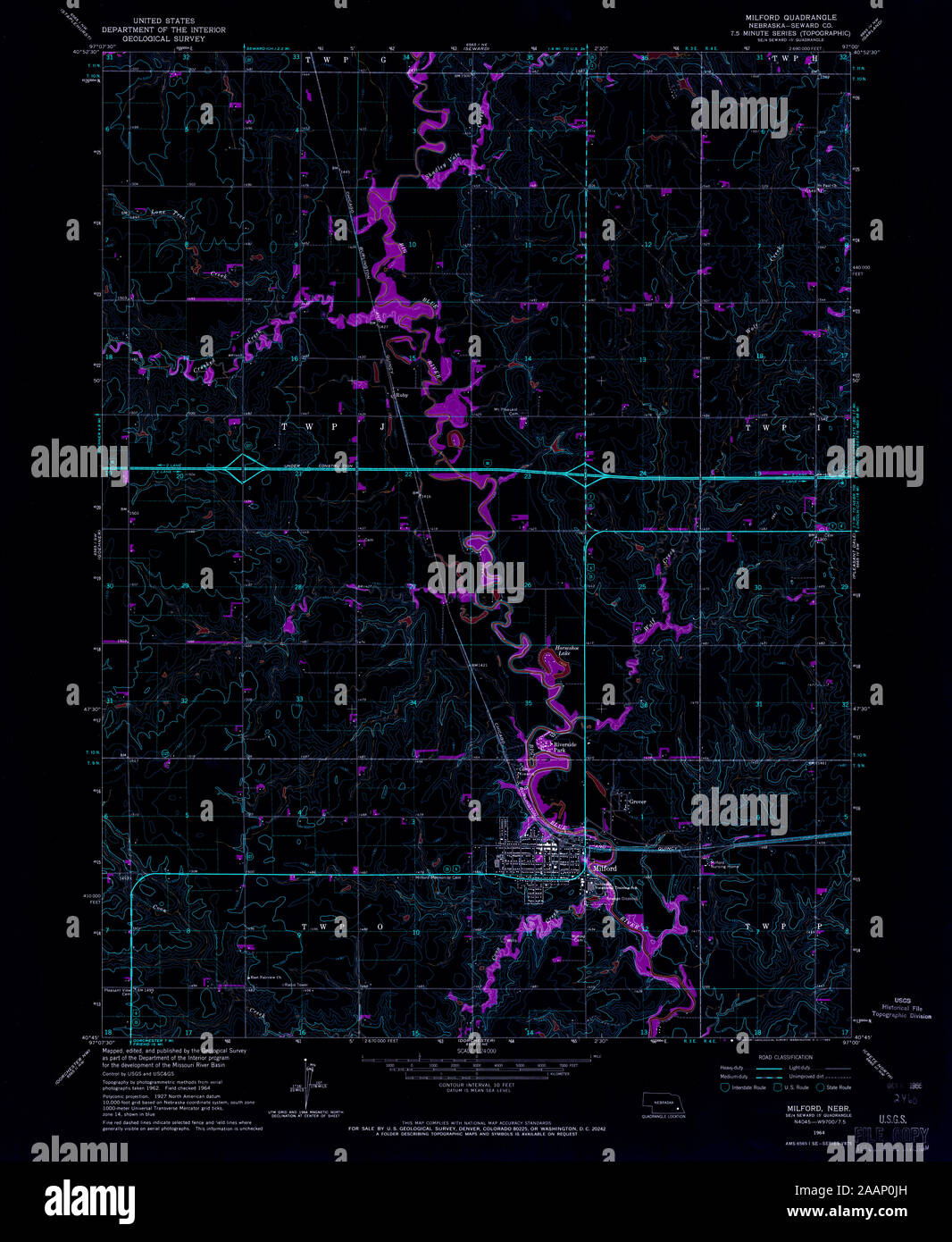 Milford nebraska map hires stock photography and images Alamy