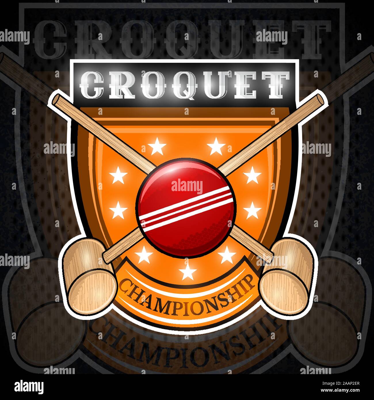 Red croquet ball Stock Vector Images Alamy