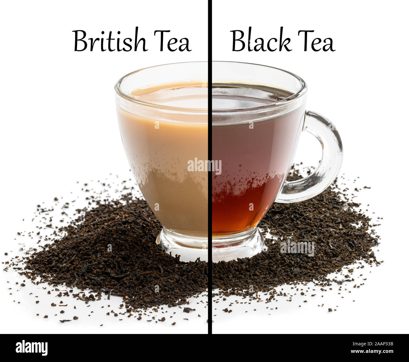 Cup Split In Half Tough Choice British Tea Vs Black Tea Concept Stock Photo Alamy Cup Split In Half Tough Choice British Tea Vs Black Tea Concept Stock Photo Alamy