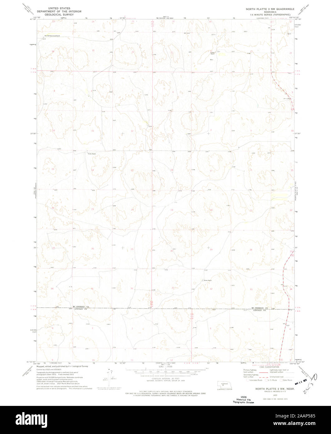 Map of north platte Cut Out Stock Images & Pictures Alamy