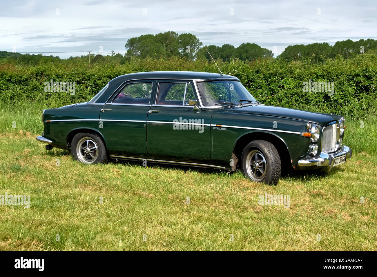 Stockton, Wiltshire / UK - June 1 2019: A  1969 Rover 3500 P5B 4 Door Saloon (WVO 334G) classic car at the Stockton Vintage Nostalgia Show 2019 Stock Photo