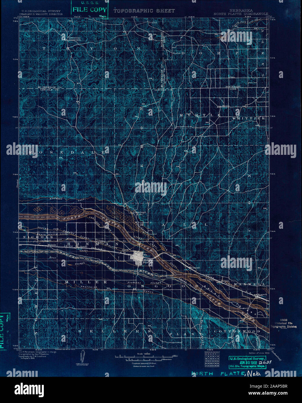 Map of north platte hi-res stock photography and images - Alamy