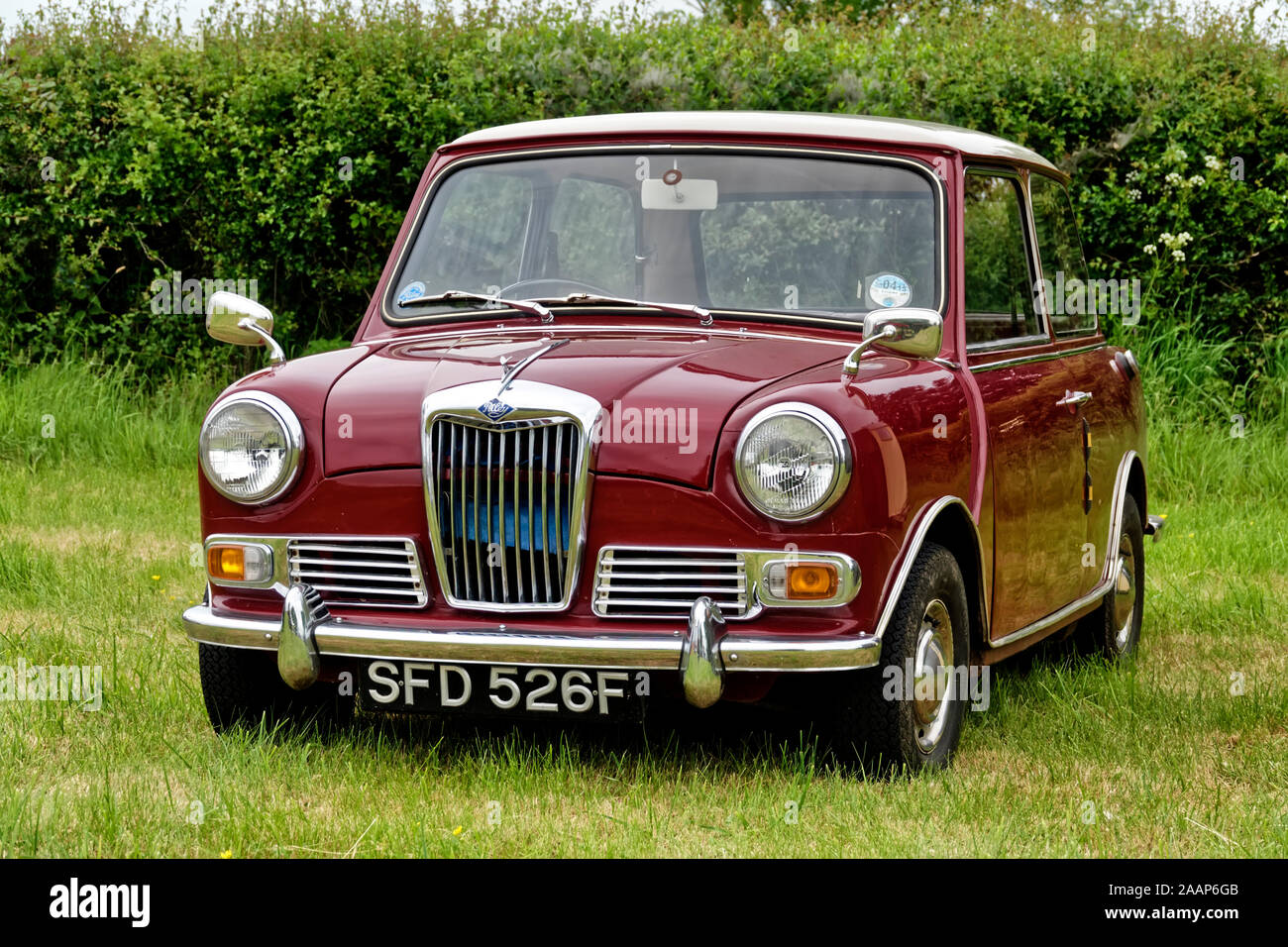 Selwood,Wiltshire / UK - May 26 2019:A Riley Elf Mk III, SFD 526F, first registered in 1968, pictured at the Selwood Vintage Vehicle & Steam Fair 2019 Stock Photo
