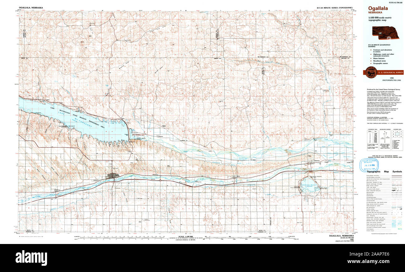 Map of ogallala nebraska hires stock photography and images Alamy