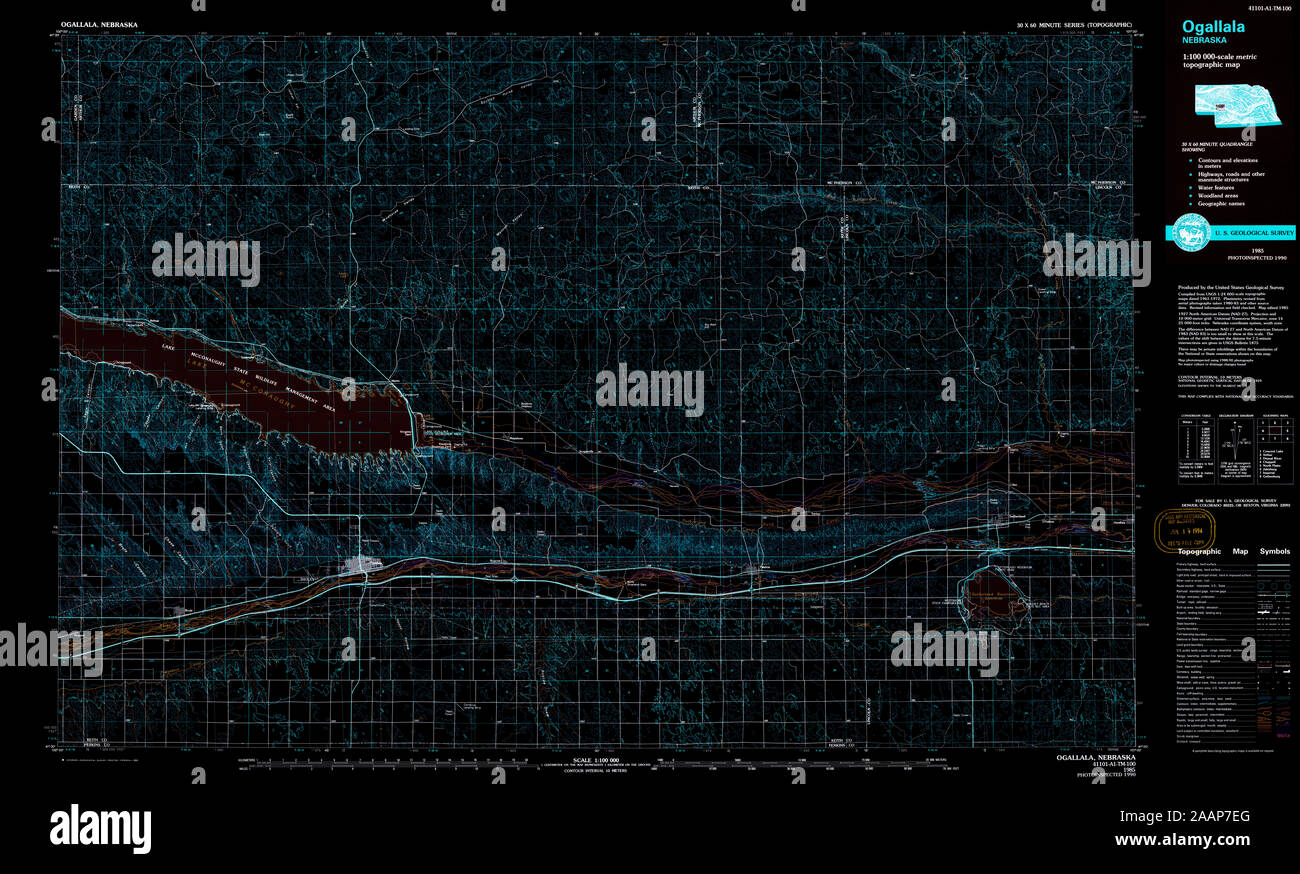 Map of ogallala nebraska hires stock photography and images Alamy