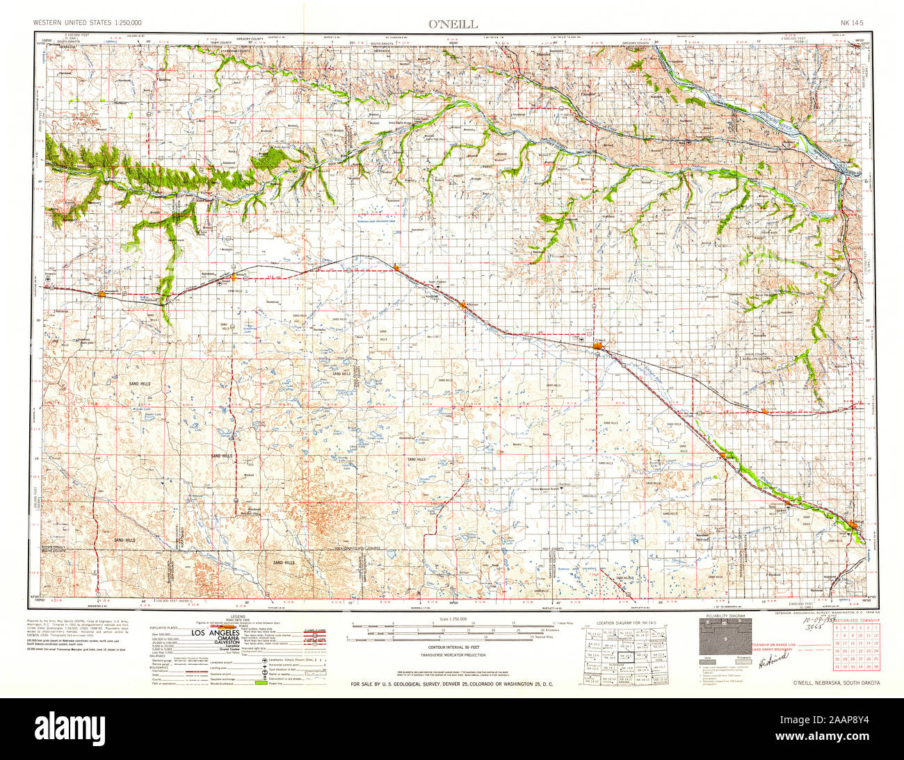 Oneill nebraska map hires stock photography and images Alamy