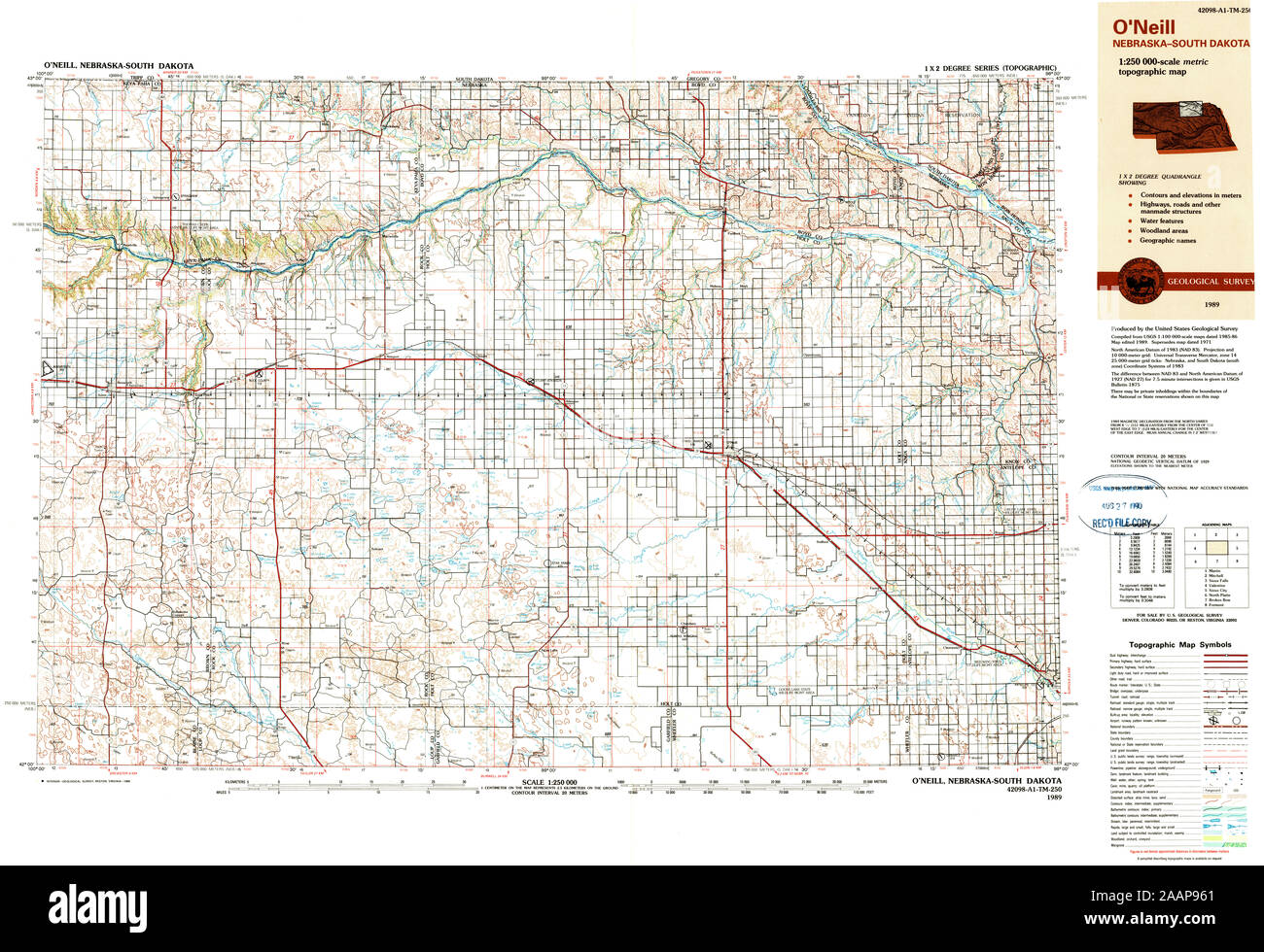 Map of oneill hi-res stock photography and images - Alamy