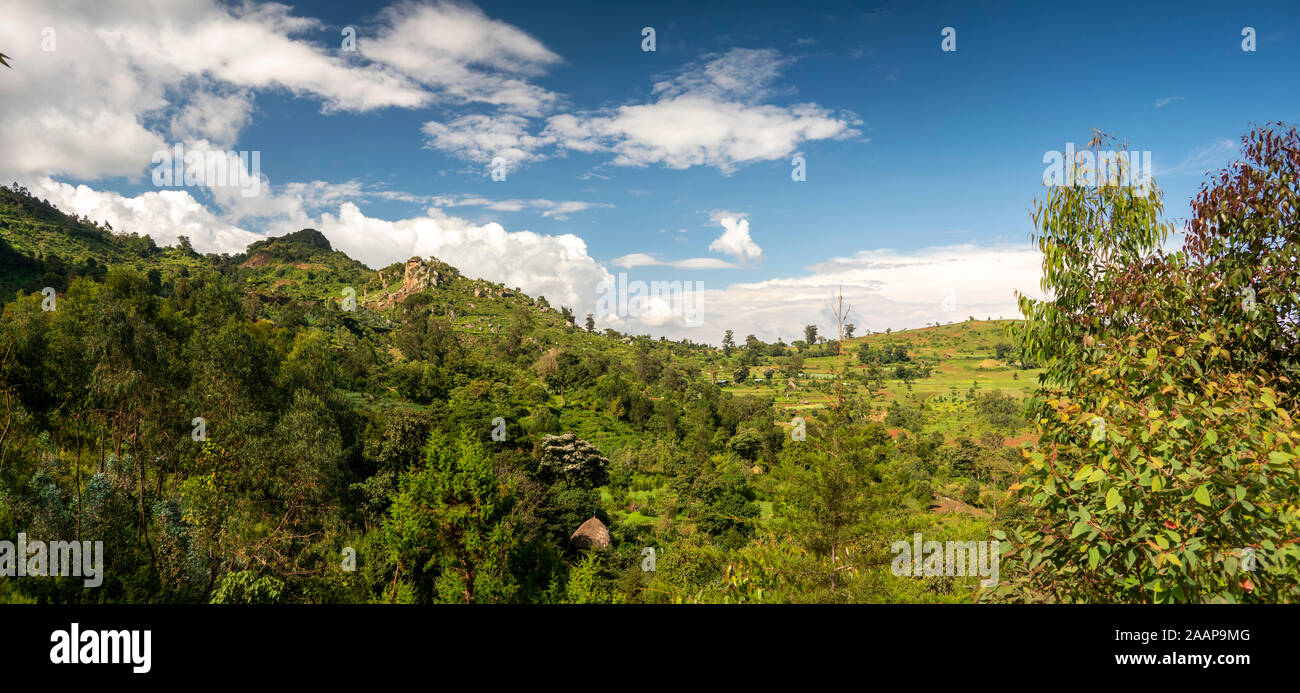 Ethiopia, Rift Valley, Gamo Gofo Omo, Arba Minch, Dorze Holowo, escarpment, panoramic Stock Photo