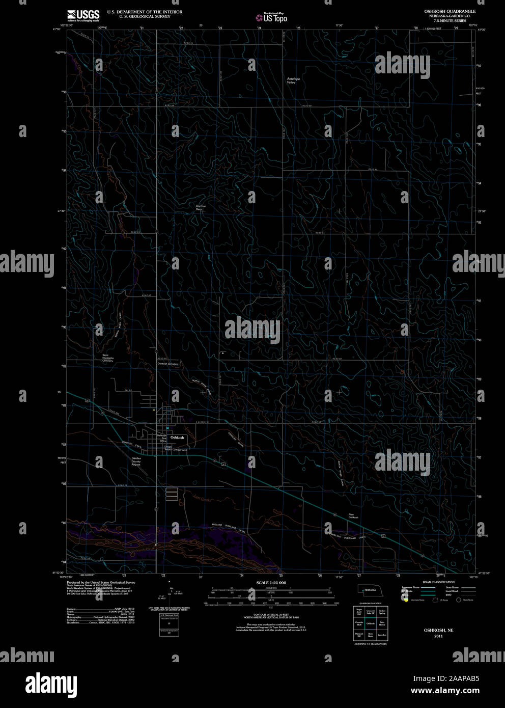 Map of oshkosh nebraska hires stock photography and images Alamy