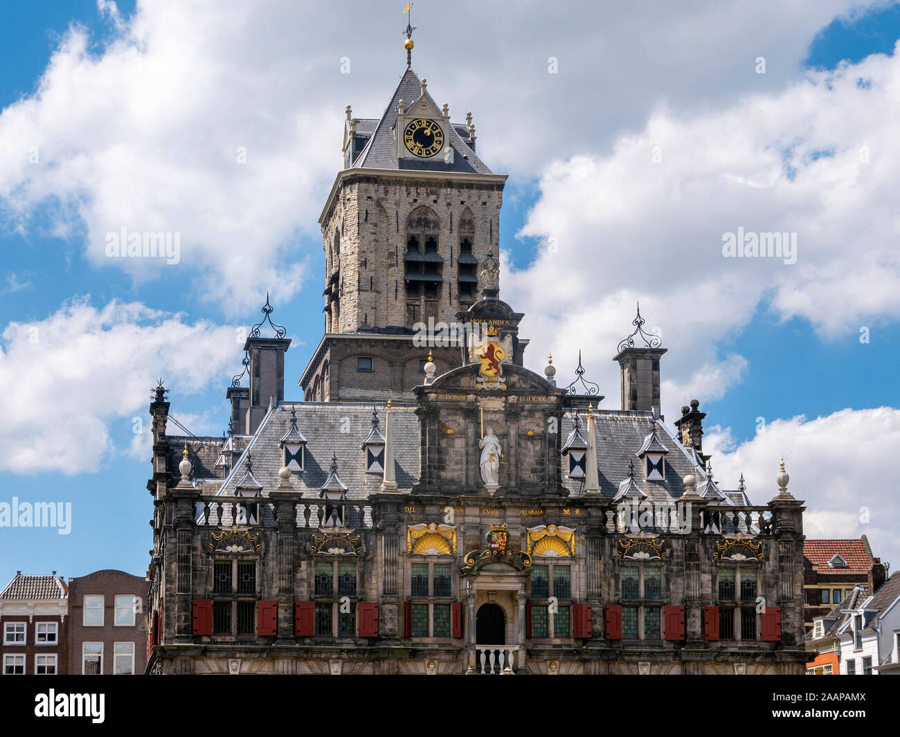 Rathaus in Delft, Niederland Stock Photo
