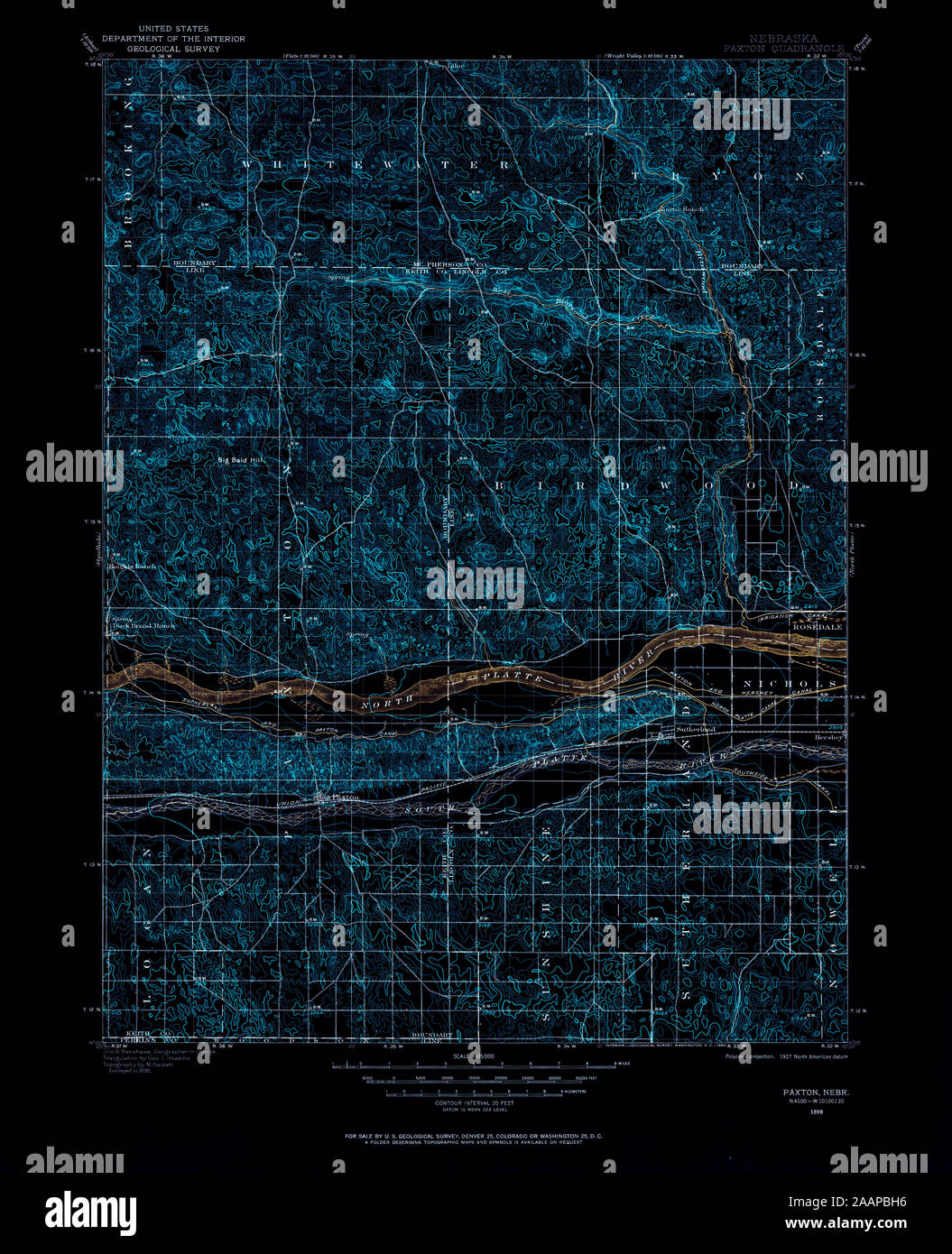 Paxton nebraska map hires stock photography and images Alamy