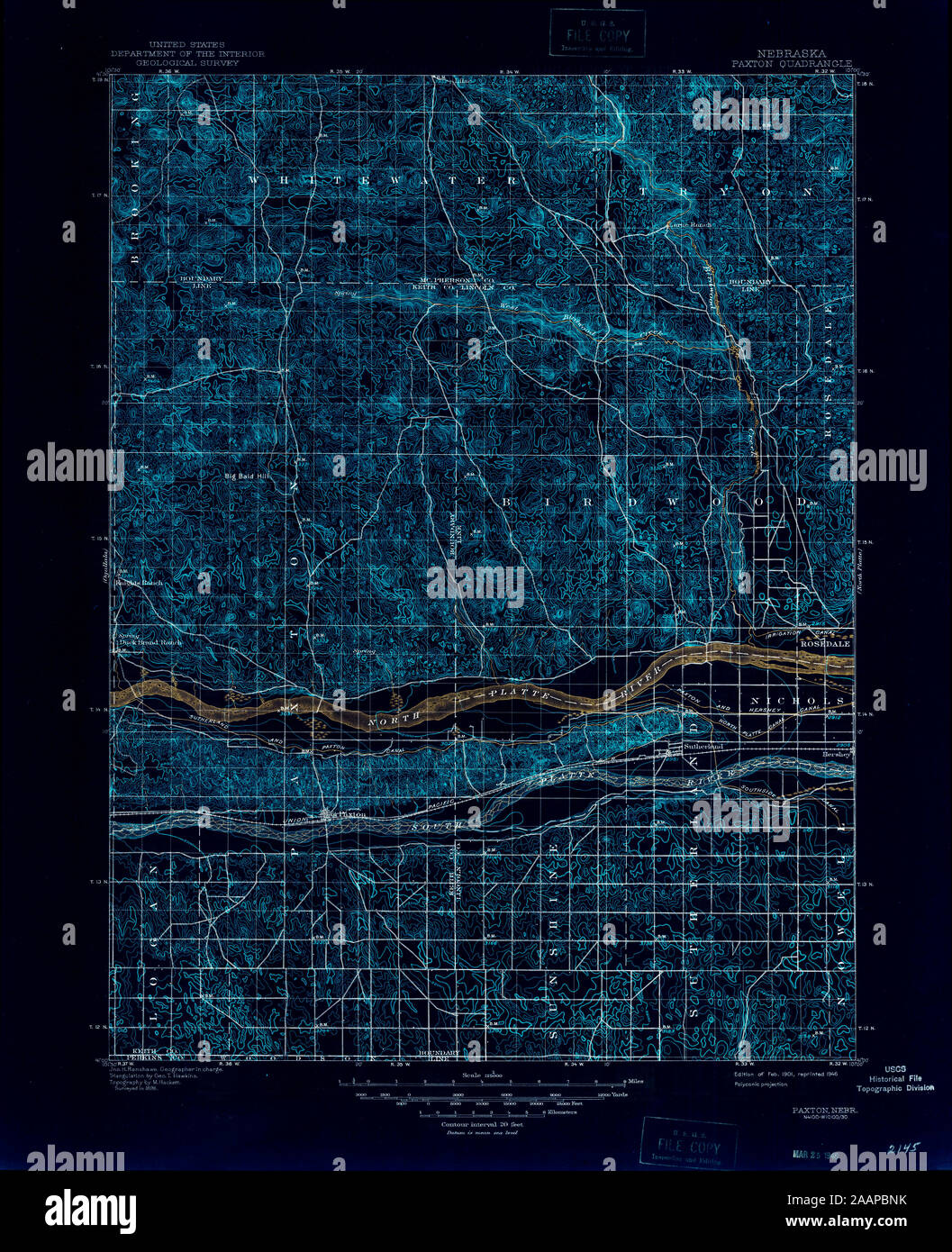 Paxton nebraska map hires stock photography and images Alamy