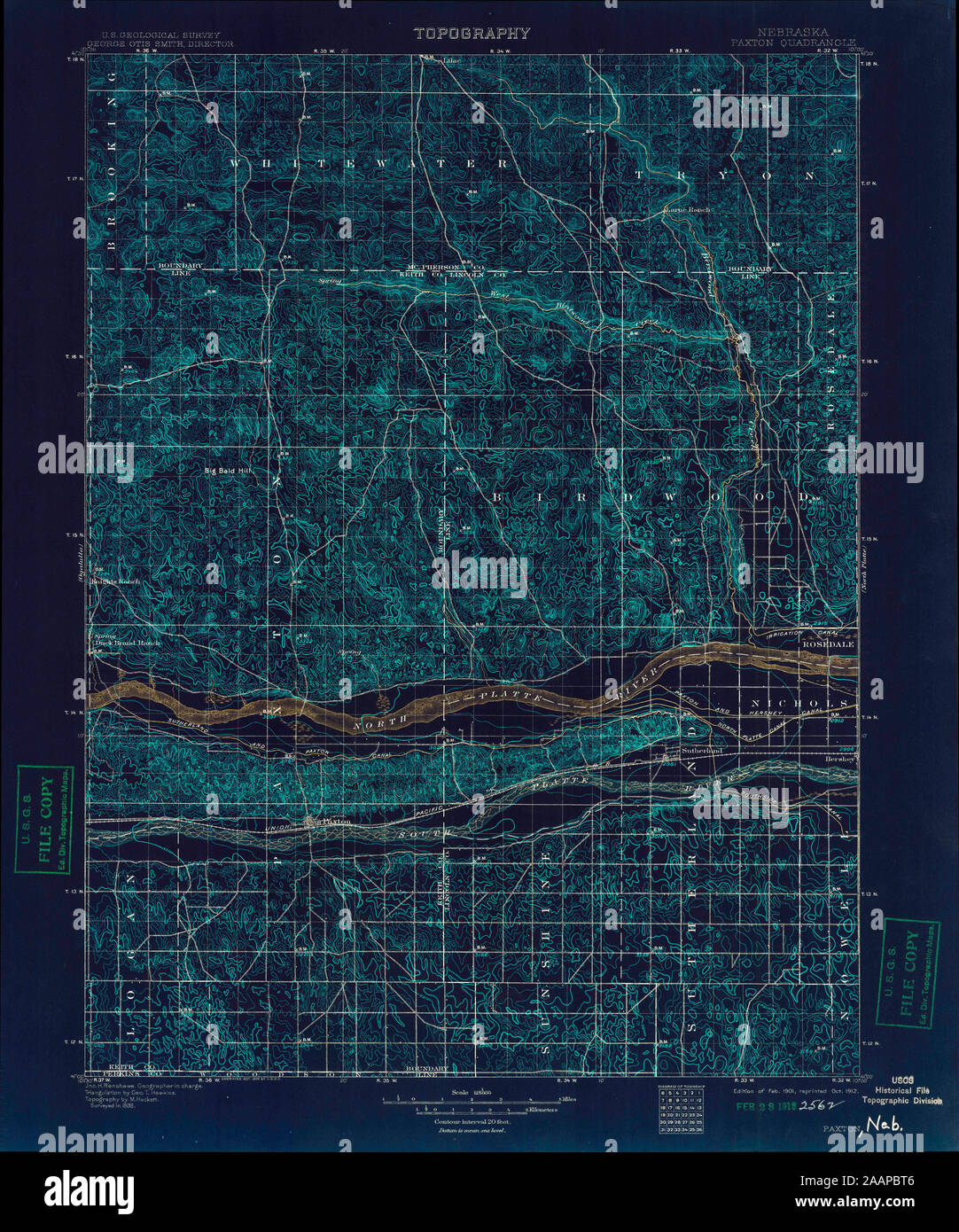 Map of paxton nebraska hires stock photography and images Alamy