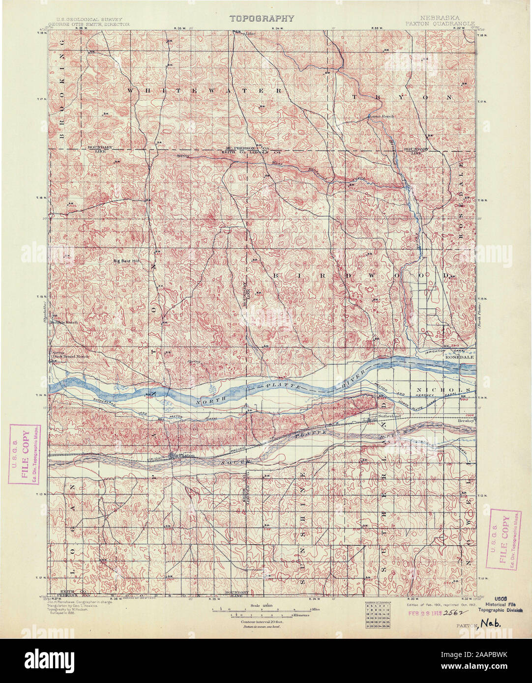 Map of paxton nebraska hires stock photography and images Alamy
