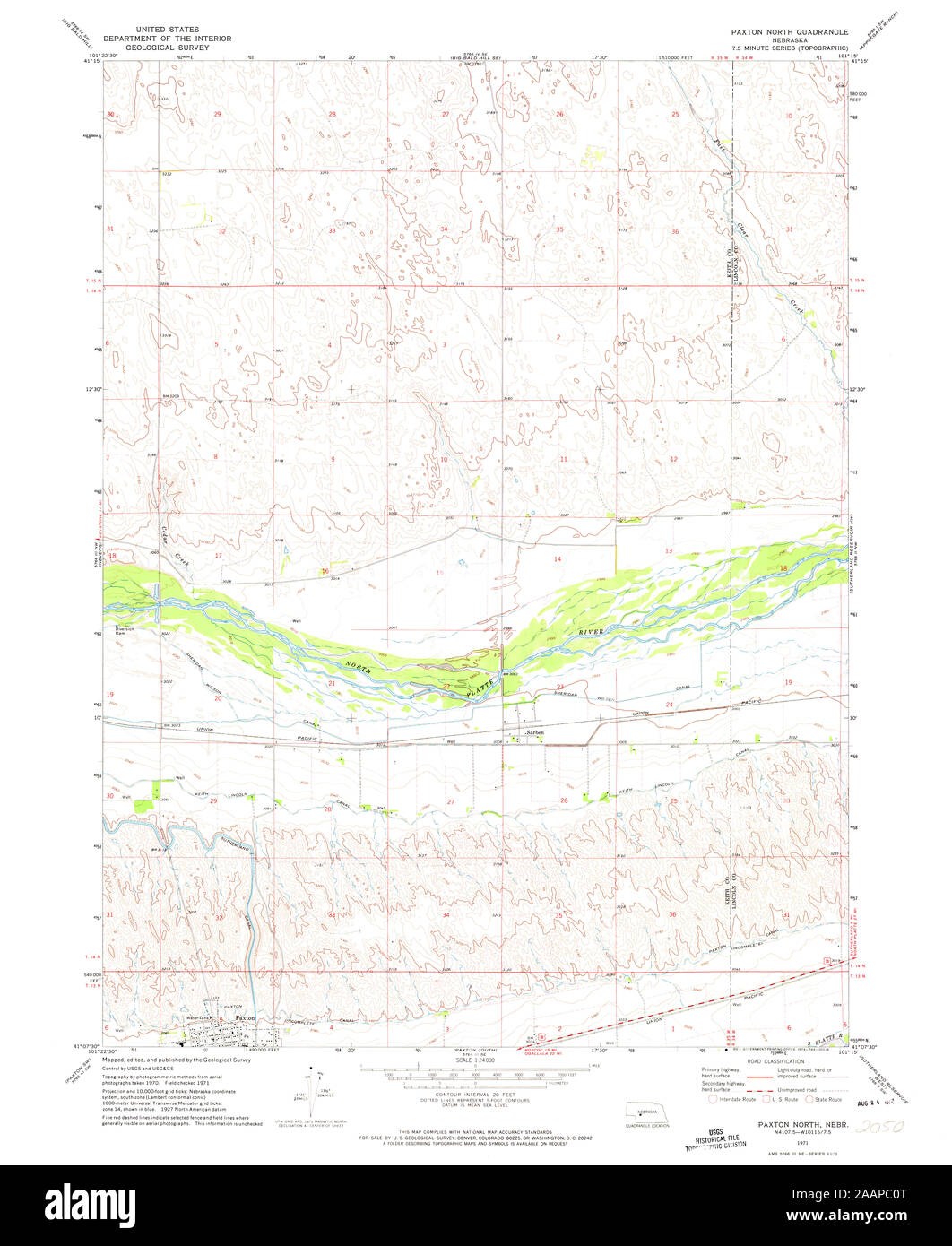 Paxton nebraska map hires stock photography and images Alamy