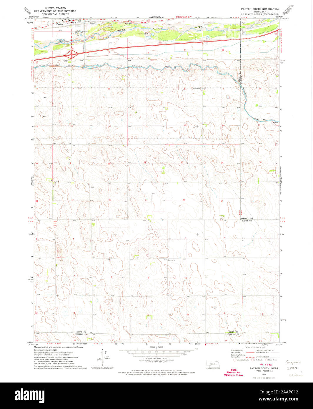 Paxton nebraska map Cut Out Stock Images & Pictures Alamy