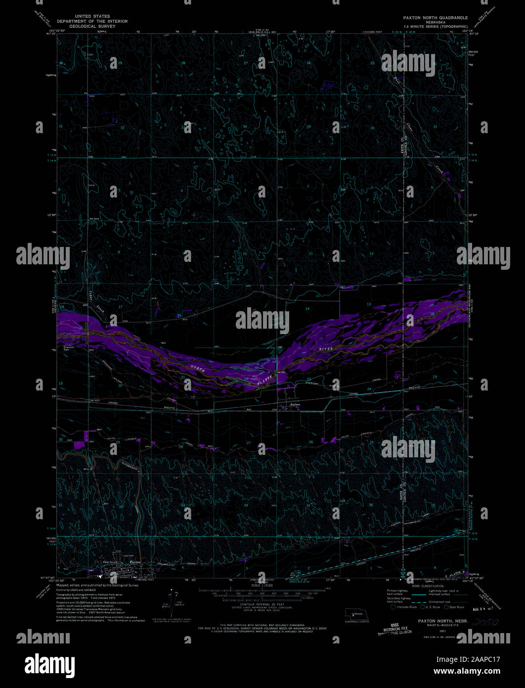 Paxton nebraska map hires stock photography and images Alamy