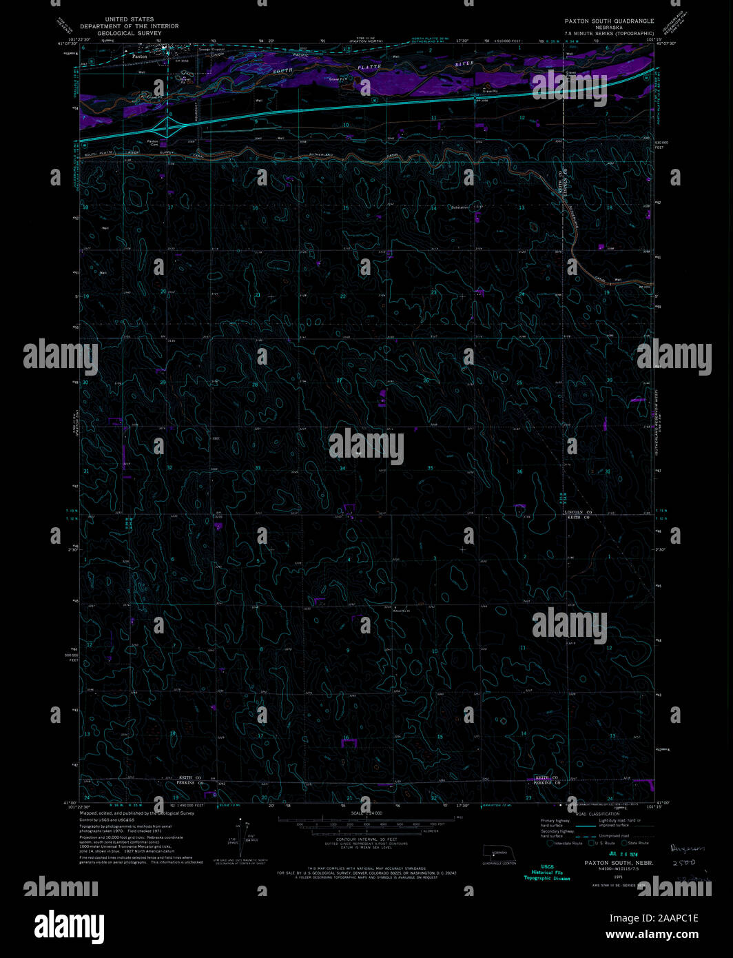 Paxton nebraska map hires stock photography and images Alamy