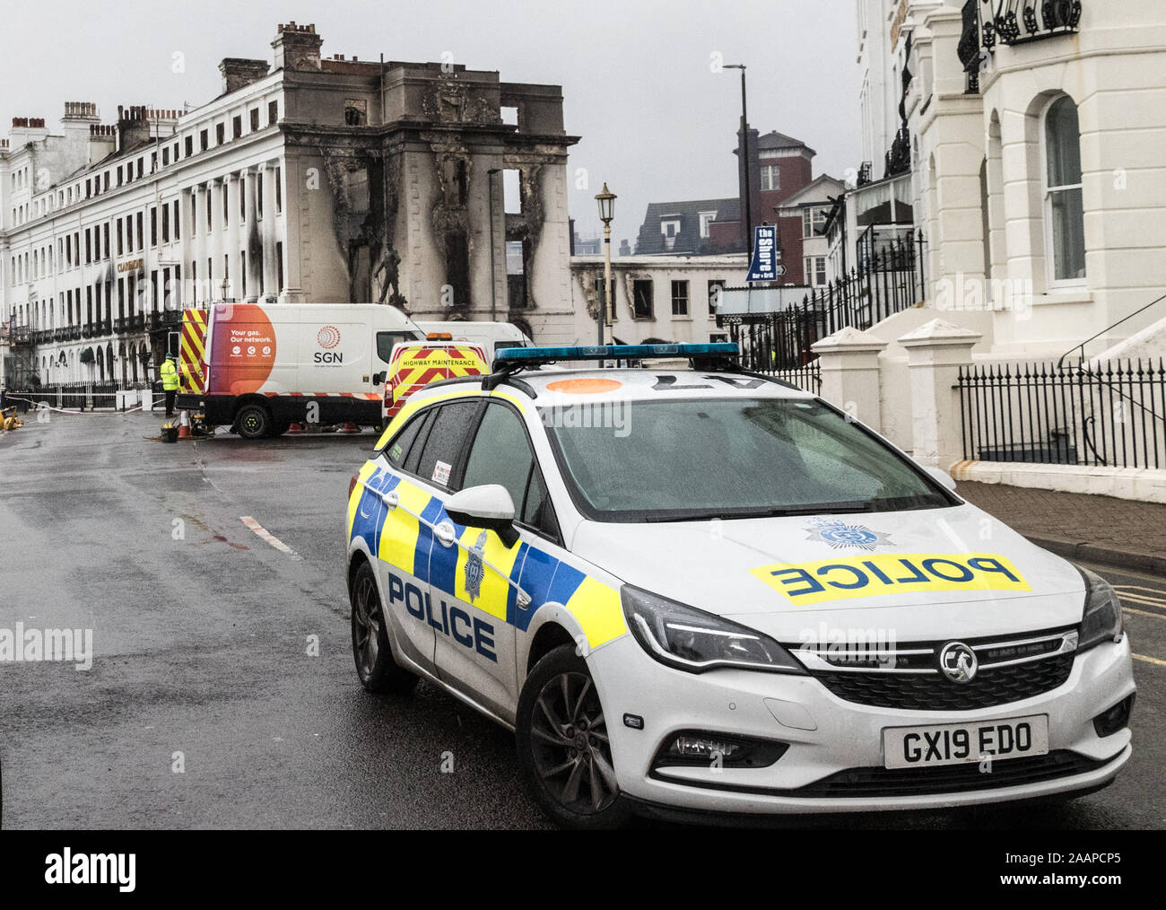Eastbourne, UK. 23rd November, 2019. East Sussex Fire and Rescue