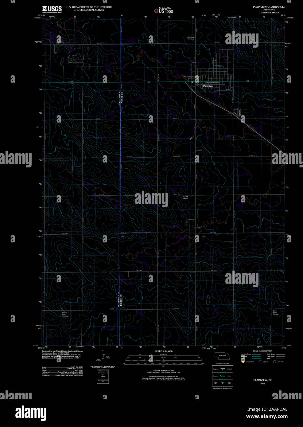 Map of plainview nebraska hires stock photography and images Alamy