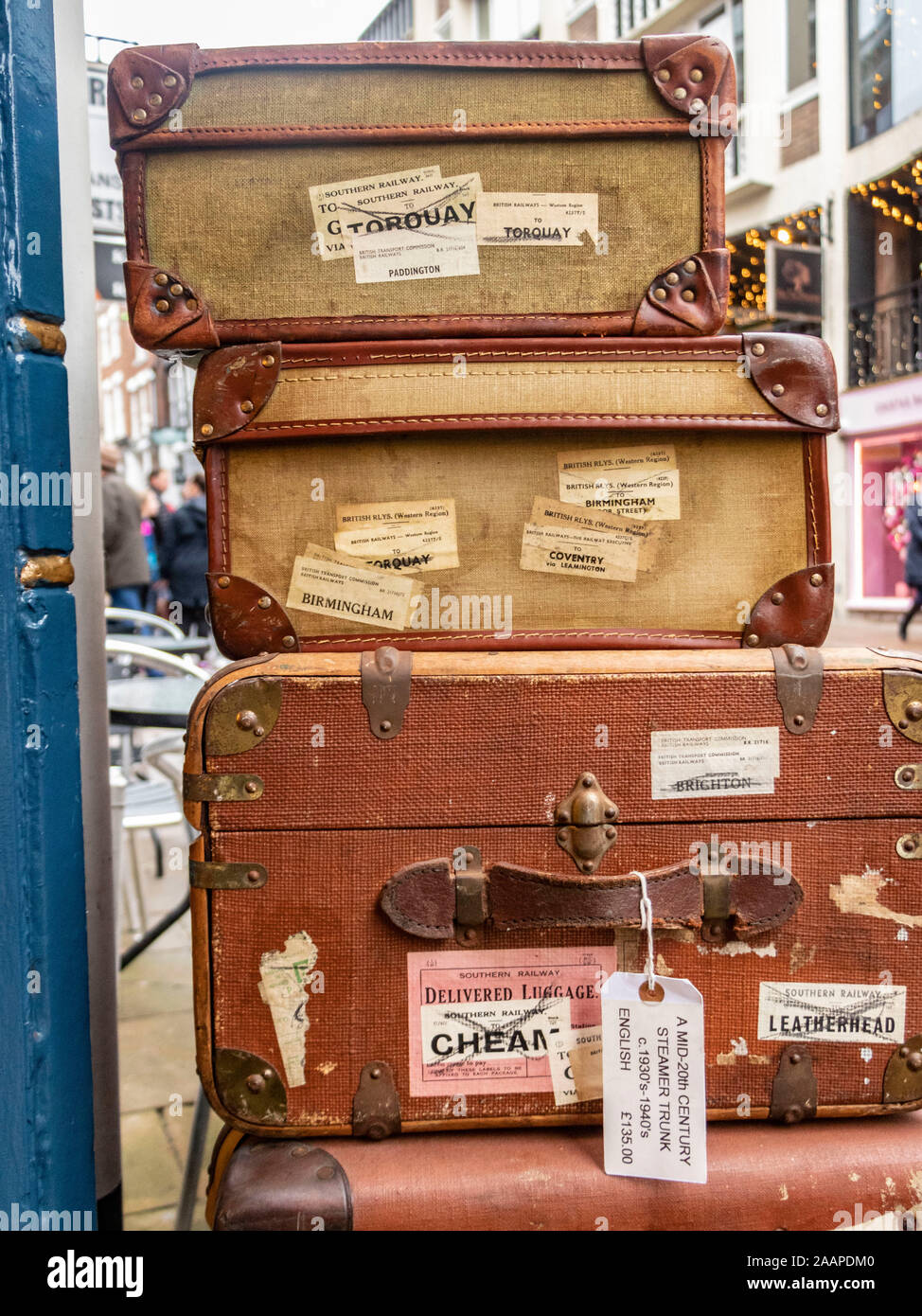 Old trunk tags hi res stock photography and images Alamy