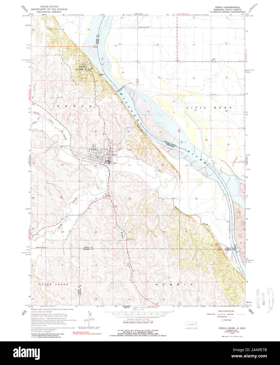 Map of ponca Cut Out Stock Images & Pictures Alamy