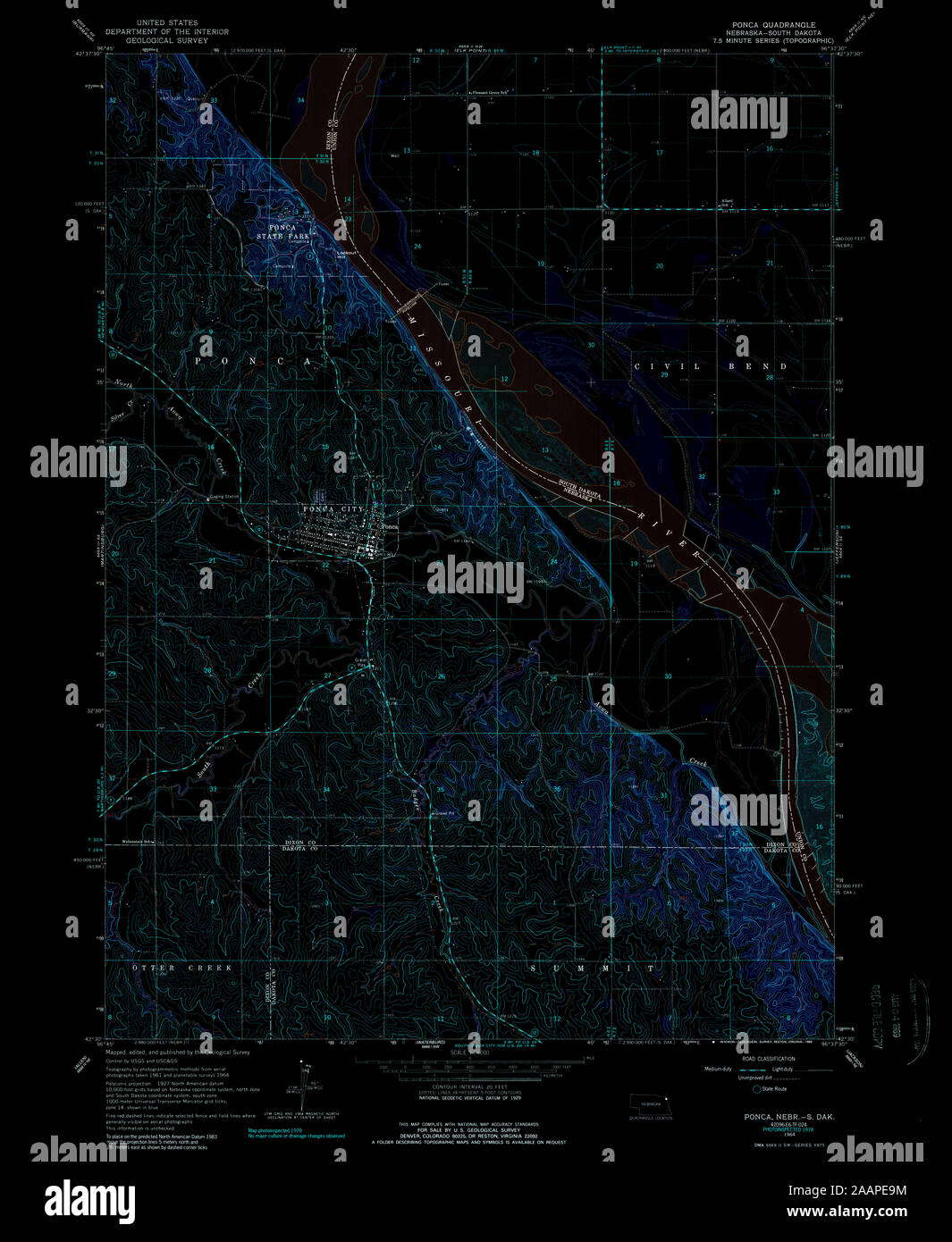 Map of ponca hires stock photography and images Alamy