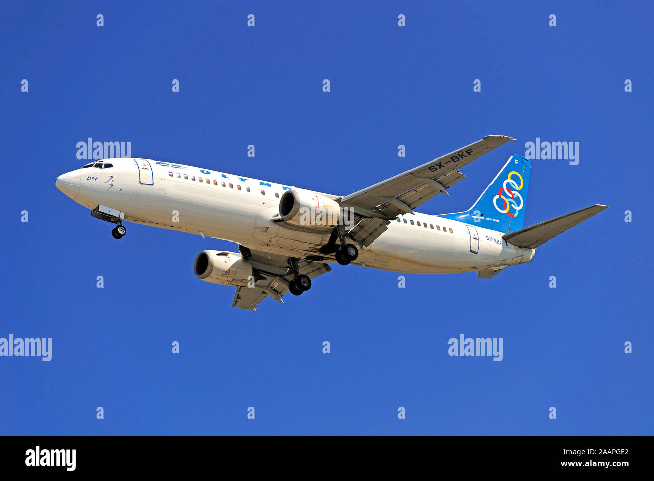 Boeing 737-400 der Olympic Airlines Stock Photo - Alamy