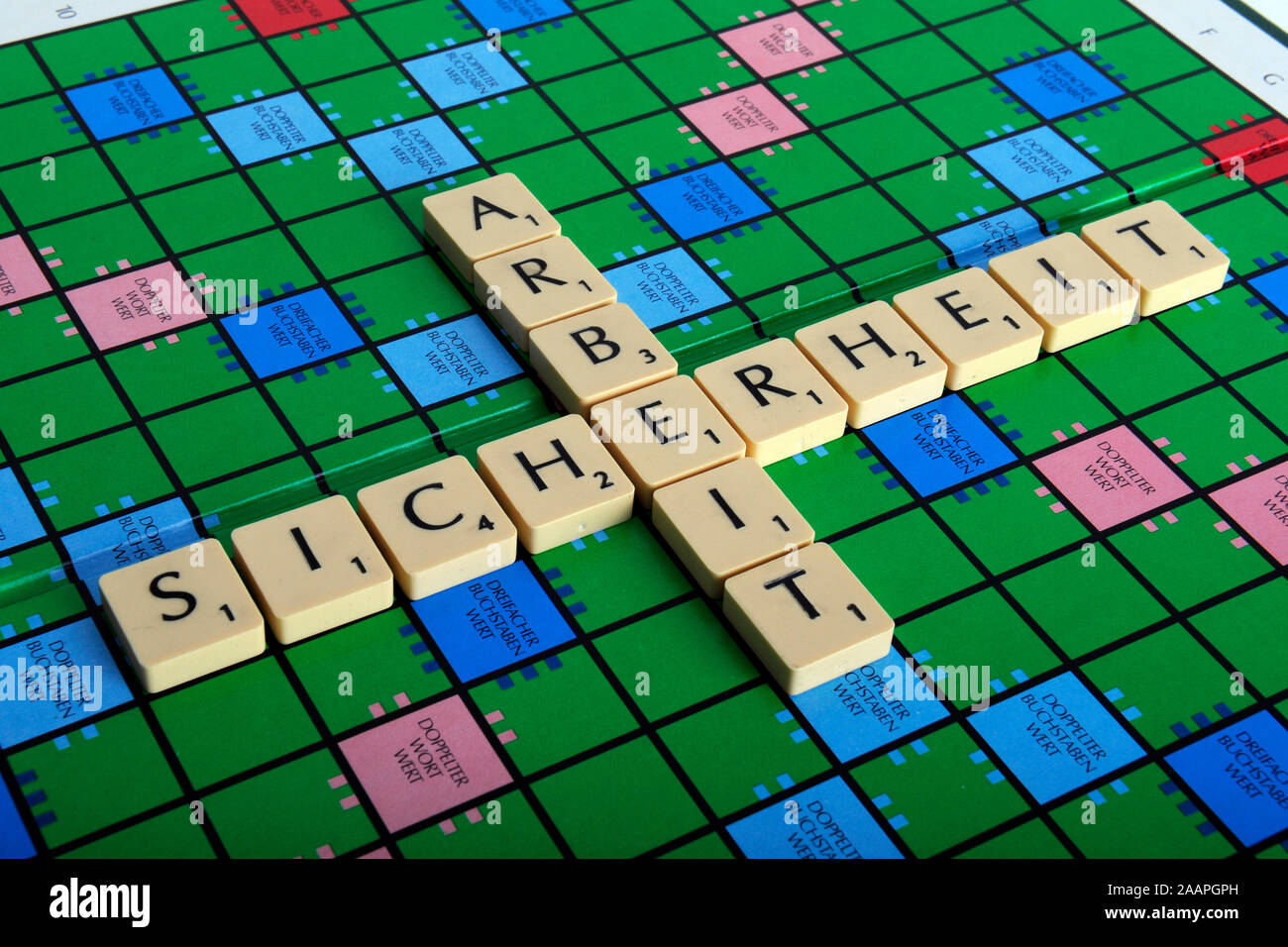 Sicherheit durch Arbeit Stock Photo