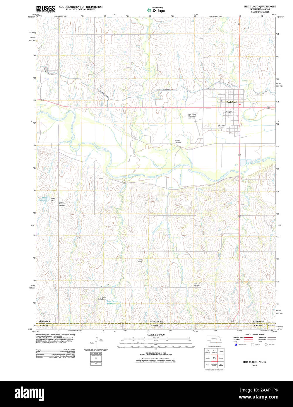 Red cloud nebraska map hires stock photography and images Alamy