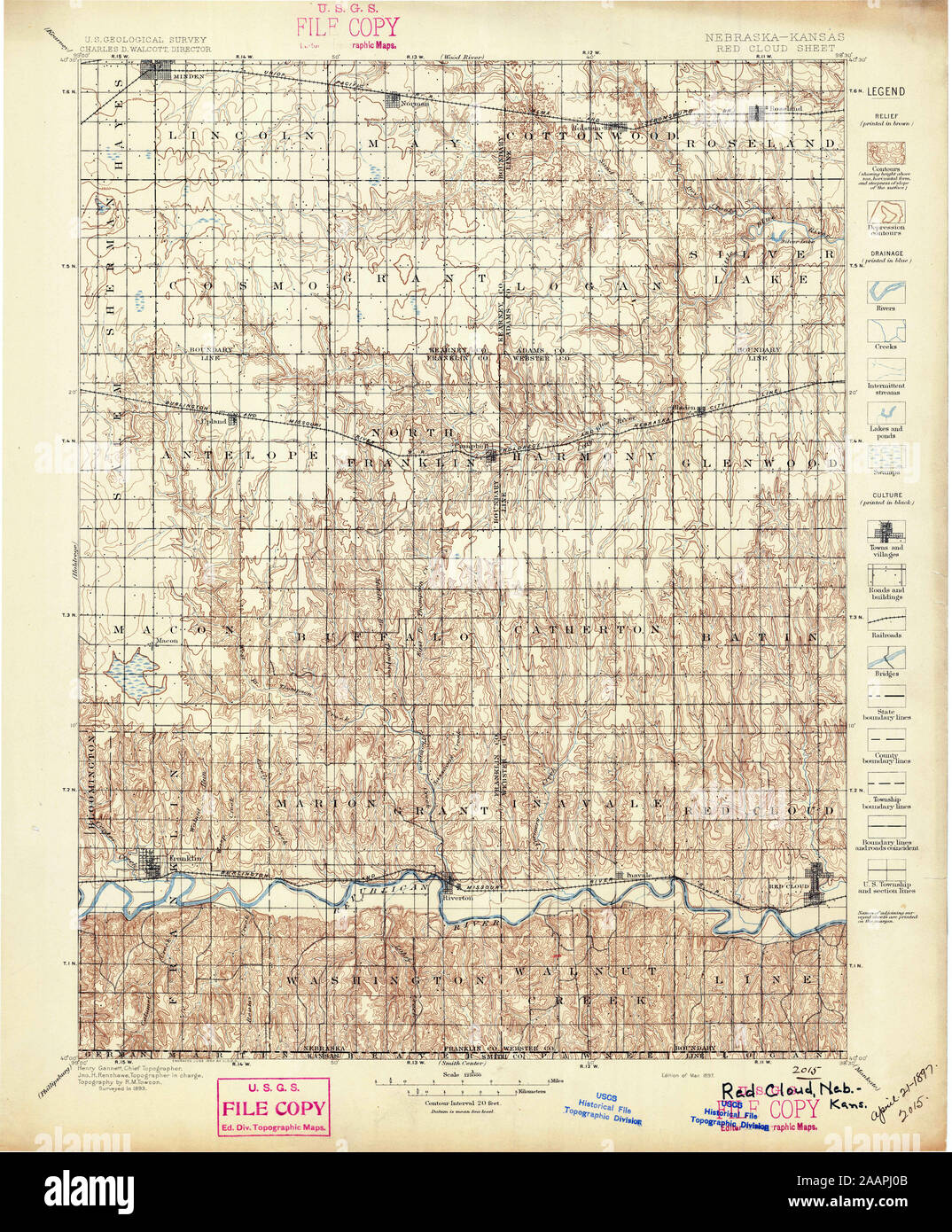 Red cloud nebraska map hires stock photography and images Alamy
